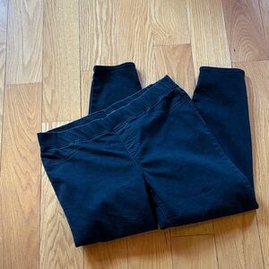 Talbots 16 black straight leg jeans 19 across flat waist 28” inseam stretch